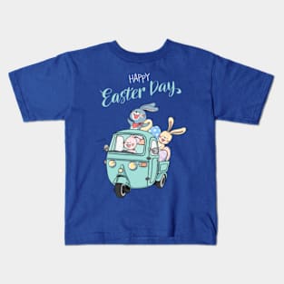 Happy Easter Bunny Rabbit Funny Easter Egg for Women & Girls Kids T-Shirt